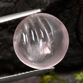 Morganite rosa chiaro naturale da 5,65 ct, taglio rotondo, trasparente