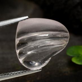 Morganite Tono rosa corallo naturale da 6.23 ct, A forma di cuore, Trasparente