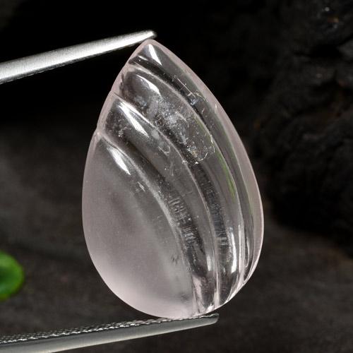 Morganite naturale bianco da 9,17 ct, taglio a pera, trasparente