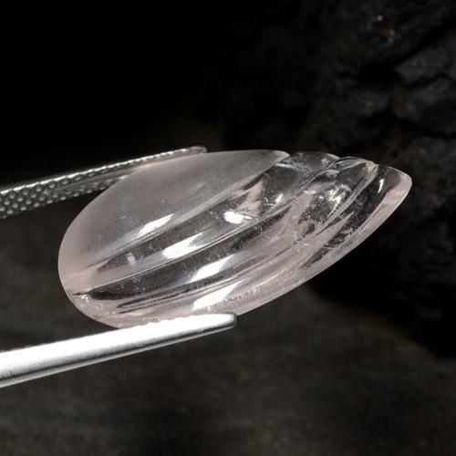 Morganite naturale bianco da 9,17 ct, taglio a pera, trasparente