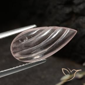 Morganite Tono rosa corallo naturale da 3.05 ct, Forma a pera, Trasparente