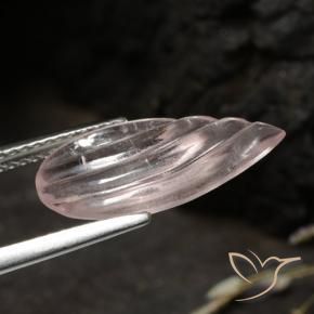 Morganite Tono rosa corallo naturale da 3.05 ct, Forma a pera, Trasparente