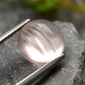 Morganite Rosa Corallo Chiaro naturale da 3.67 ct, Rotondo, Trasparente
