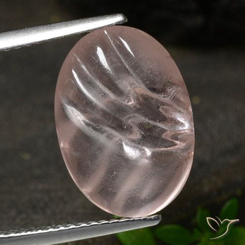 5.45ct Naturale Rosa medio Morganite, Ovale, Trasparente