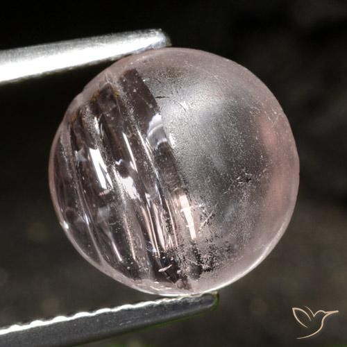 3.03ct Naturale Rosa medio-chiaro Morganite, Rotondo, Trasparente