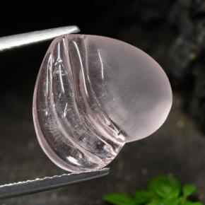 Morganite Tono rosa corallo naturale da 4.95 ct, A forma di cuore, Trasparente