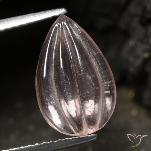 2.74ct Naturale Rosa chiaro Morganite, Forma a pera, Trasparente