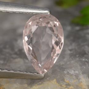 Morganite naturale rosa da 0,81 ct, taglio a pera, VVS