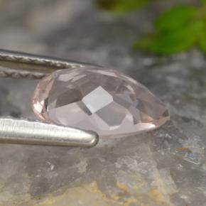 Morganite naturale rosa da 0,81 ct, taglio a pera, VVS