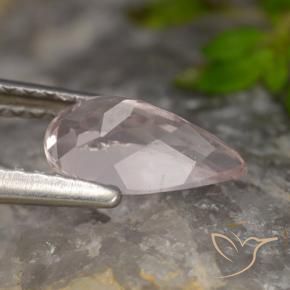 Morganite rosa fenicottero naturale da 0.77 ct, Forma a pera, VVS-VS