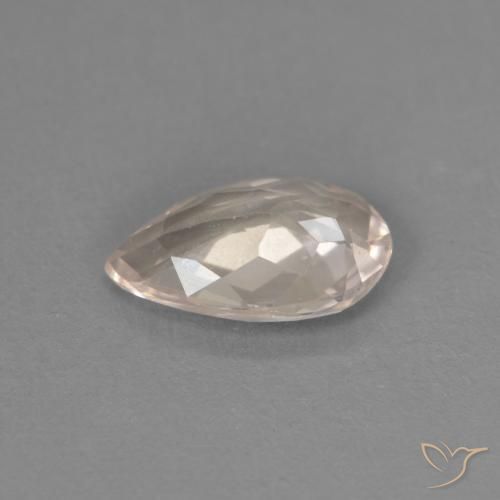 Morganite Rosa Molto Chiaro naturale da 0.58 ct, Forma a pera, VVS