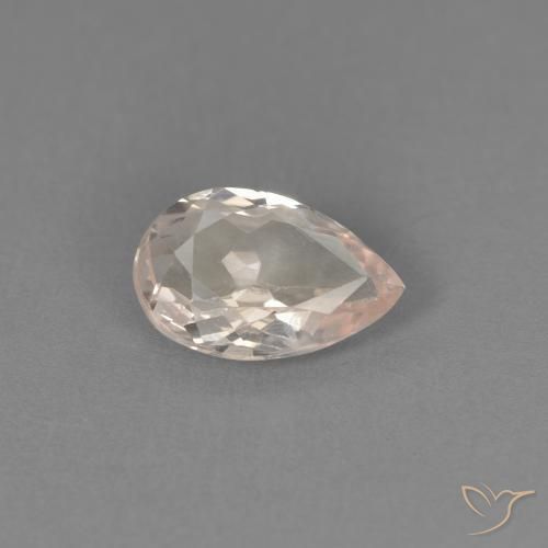 Morganite Rosa medio naturale da 0.70 ct, Forma a pera, VVS-VS