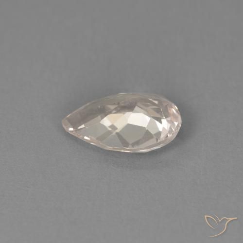 Morganite Rosa medio naturale da 0.70 ct, Forma a pera, VVS-VS