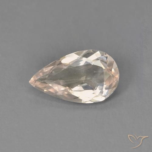 Morganite Rosa medio naturale da 0.67 ct, Forma a pera, VVS-VS