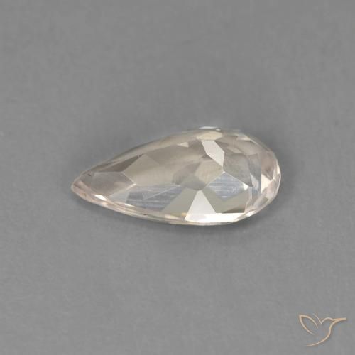 Morganite Rosa medio naturale da 0.67 ct, Forma a pera, VVS-VS