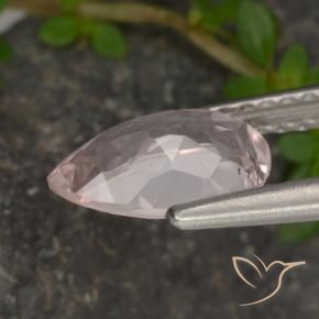 Morganite rosa fenicottero naturale da 0.99 ct, Forma a pera, VS