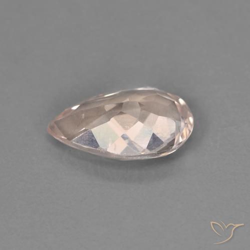 Morganite Rosa medio naturale da 0.72 ct, Forma a pera, VVS-VS