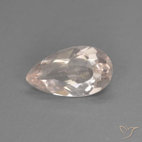 0.92ct Naturale Rosa medio Morganite, Forma a pera, VVS-VS