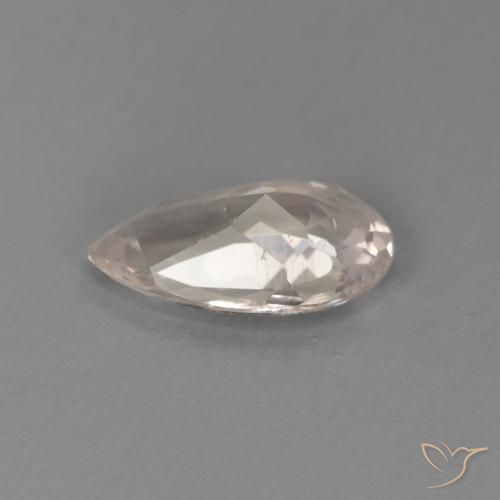 Morganite Rosa medio naturale da 0.92 ct, Forma a pera, VVS-VS