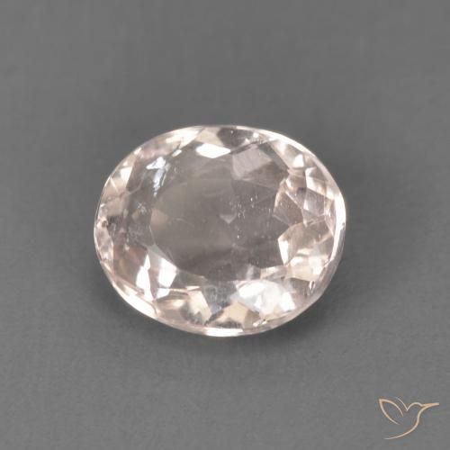 0.92ct Naturale rosa fenicottero Morganite, Ovale, VS