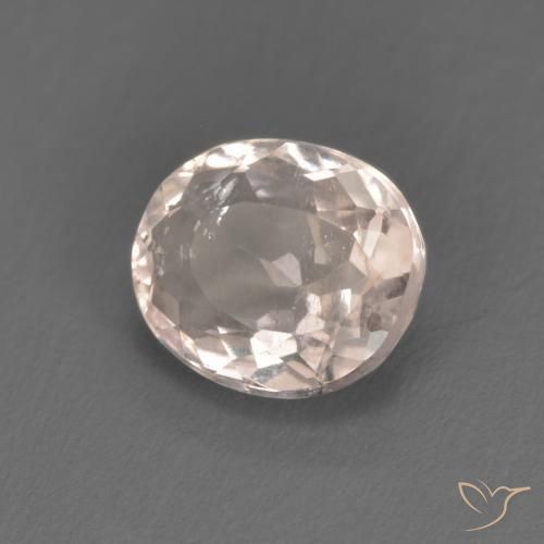 Morganite rosa fenicottero naturale da 0.92 ct, Ovale, VS