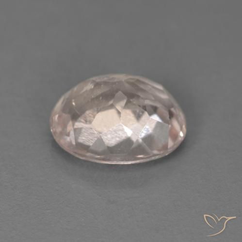 Morganite rosa fenicottero naturale da 0.92 ct, Ovale, VS