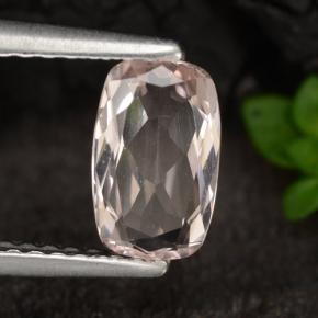 Morganite Rosa chiaro naturale da 0.82 ct, Taglio a cuscino, VVS