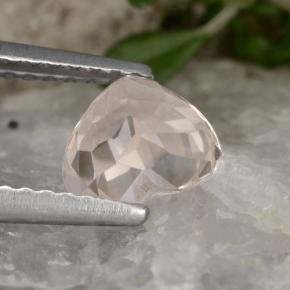 Morganite naturale rosa da 0,89 ct, a forma di cuore, VVS-VS