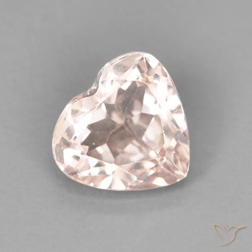 Morganite Medium Light-Pink naturale da 0.94 ct, Cuore, VVS-VS