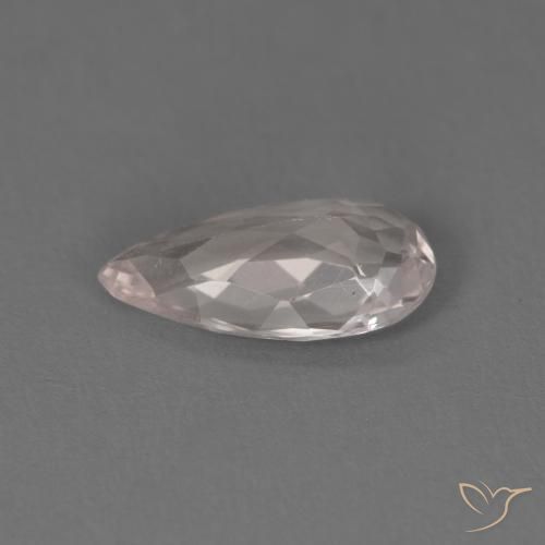 Morganite Rosa chiaro naturale da 0.98 ct, Forma a pera, VVS-VS