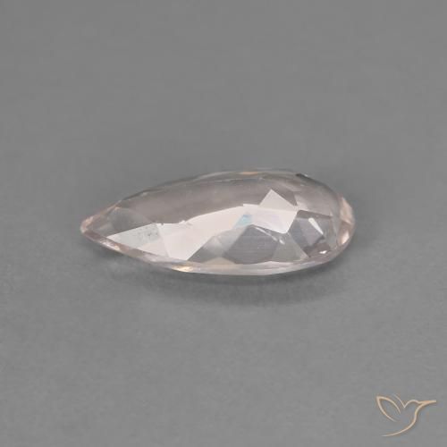 Morganite rosa fenicottero naturale da 0.97 ct, Forma a pera, VVS-VS