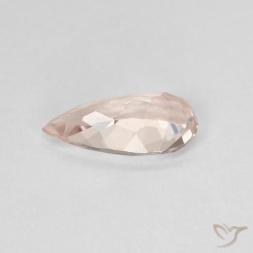 Morganite Rosa Molto Chiaro naturale da 0.94 ct, Forma a pera, VVS-VS