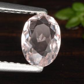 Morganite naturale rosa da 0,78 ct, taglio ovale, VVS