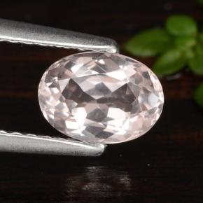 Morganite Rosa chiaro naturale da 0.90 ct, Taglio ovale, VVS