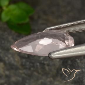 Morganite Rosa chiaro naturale da 0.58 ct, Forma a pera, VVS-VS