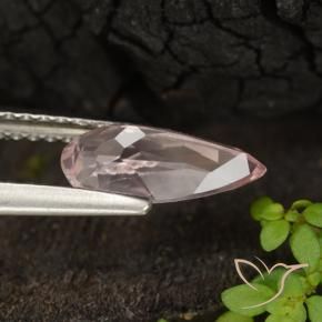Morganite Rosa chiaro naturale da 0.87 ct, Forma a pera, VVS-VS