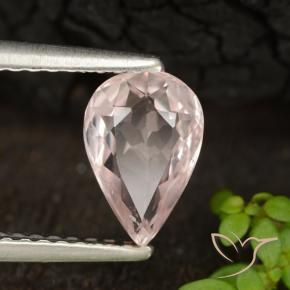 Morganite Rosa medio naturale da 0.99 ct, Forma a pera, VVS-VS