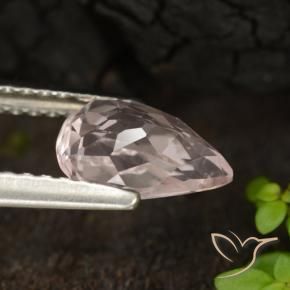 Morganite Rosa medio naturale da 0.99 ct, Forma a pera, VVS-VS