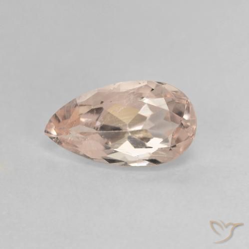 0.96ct Naturale Rosa medio Morganite, Forma a pera, VS
