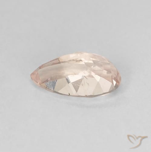 Morganite Rosa medio naturale da 0.96 ct, Forma a pera, VS