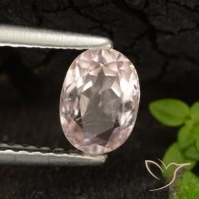 Morganite Rosa chiaro naturale da 0.79 ct, Ovale, VS