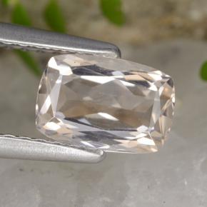 Morganite Rosa chiaro naturale da 0.84 ct, Taglio a cuscino, VVS-VS