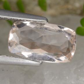 Morganite Rosa Molto Chiaro naturale da 0.95 ct, Taglio a cuscino, VVS-VS