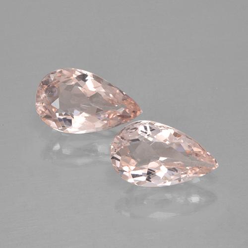 Gemme di Morganite rosa fenicottero naturale da 1.66 ct, Forma a pera, VVS-VS