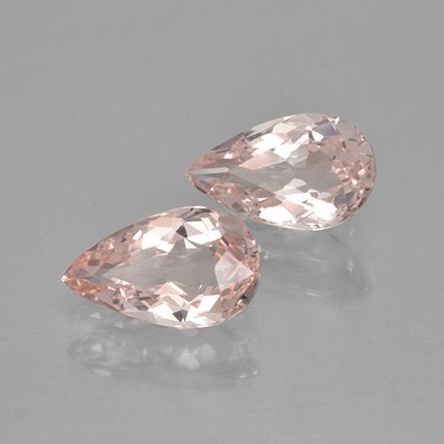 Gemme di Morganite rosa fenicottero naturale da 1.66 ct, Forma a pera, VVS-VS