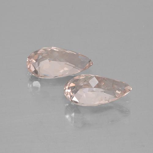 Gemme di Morganite rosa fenicottero naturale da 1.66 ct, Forma a pera, VVS-VS