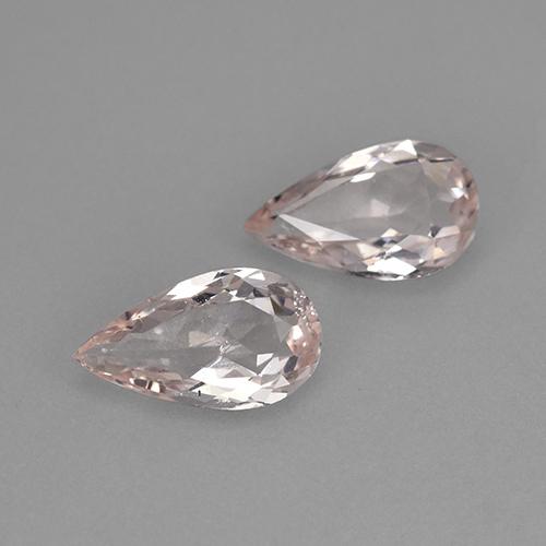 Morganite naturale rosa da 1,67 ct, taglio a pera, VS