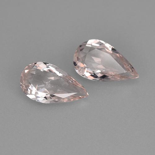 Morganite naturale rosa da 1,67 ct, taglio a pera, VS