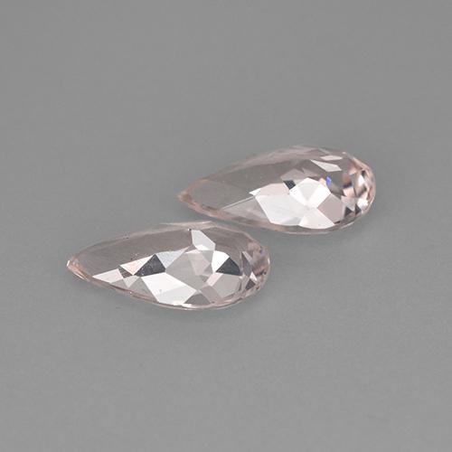 Morganite naturale rosa da 1,67 ct, taglio a pera, VS