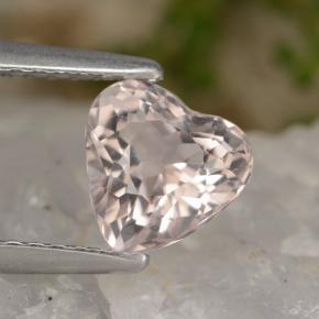 Morganite naturale rosa da 1,02 ct, a forma di cuore, VVS-VS